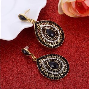 Vintage styl Ethnic boho Waterdrop Crystal Earring